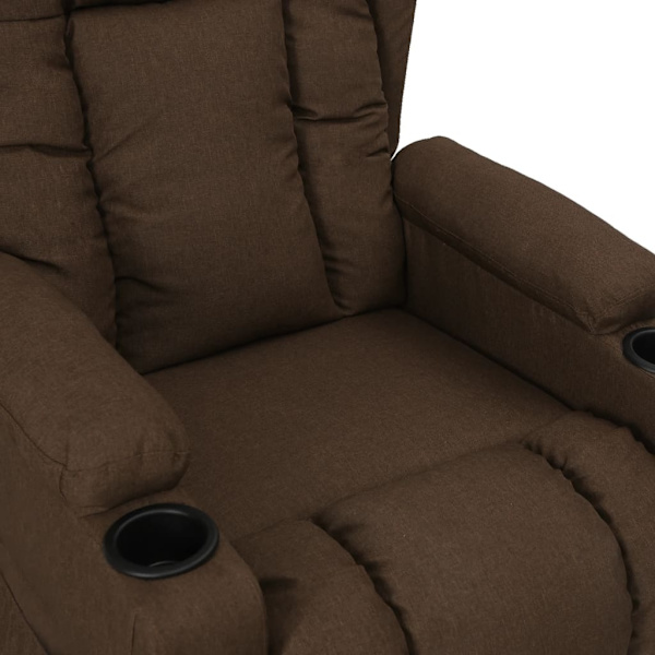 vidaXL Reclinerfåtölj brun tyg Brun