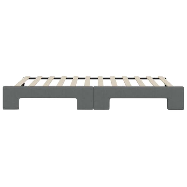 vidaXL Dagbädd utdragbar mörkgrå 100x200 cm tyg Grå
