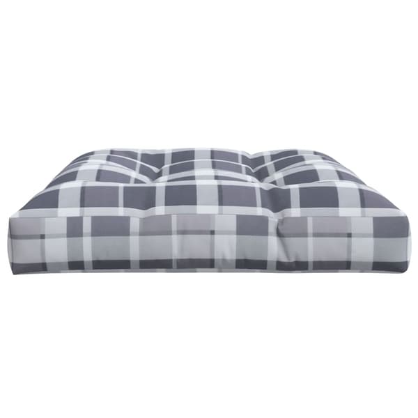 vidaXL Palldyna grårutig 120x80x12 cm tyg multifärg