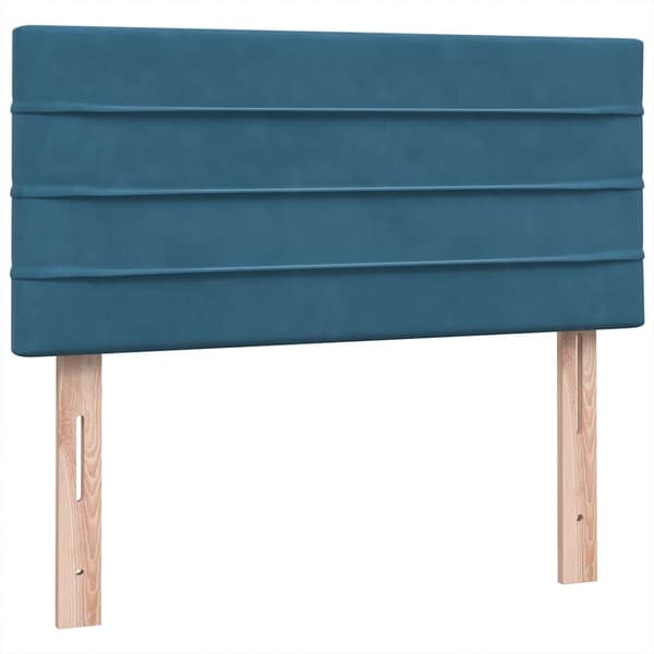 vidaXL Ramsäng med madrass mörkblå 80x210 cm sammet Blå