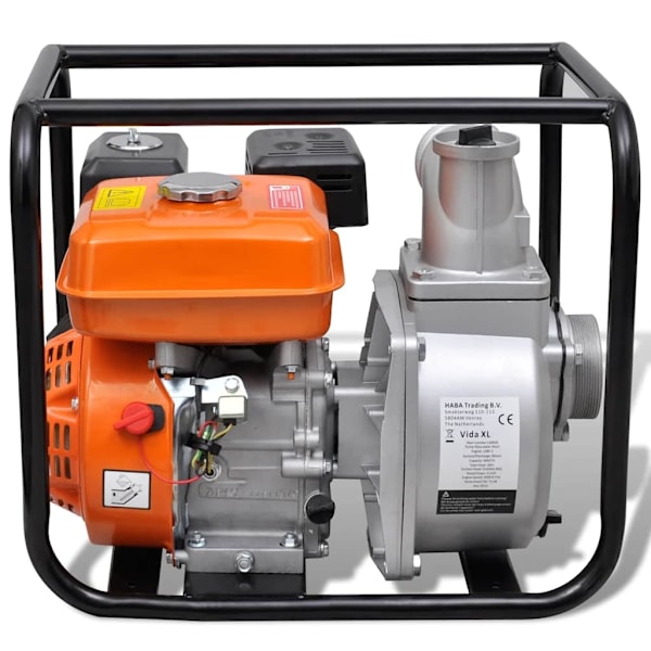 vidaXL Bensindriven vattenpump 6,5 hk 80 mm Brun