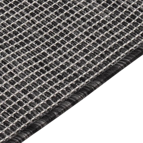 vidaXL Utomhusmatta plattvävd 80x150 cm grå grå