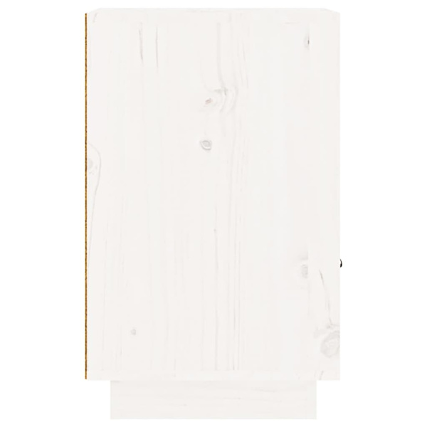 vidaXL Sängbord vit 40x34x55 cm massiv furu Vit