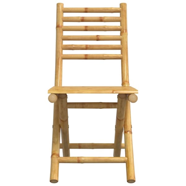 vidaXL Hopfällbara trädgårdsstolar 8 st 43x54x88 cm bambu Brun