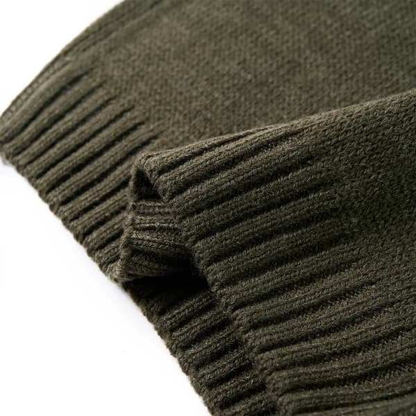 vidaXL Stickad tröja för barn khaki 128 Grön