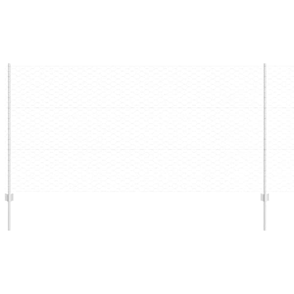 vidaXL Utomhus hexagonal stängsel med stolpe 100 x 1,4 m Silver Mesh Silver