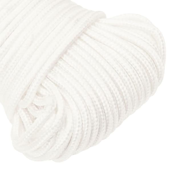 vidaXL Båtlina helvit 3 mm 25 m polypropylen