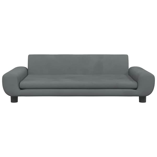 vidaXL Hundbädd mörkgrå 100x54x33 cm sammet Grå