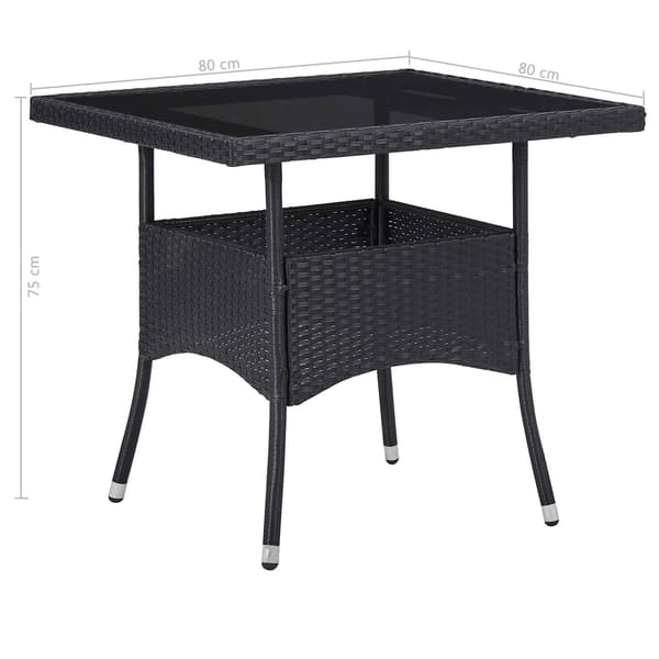 vidaXL Möbelset 5 pcs Svart Svart