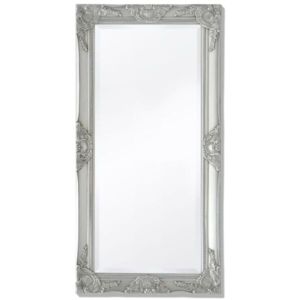 vidaXL Väggspegel i barockstil 100x50 cm silver Silver