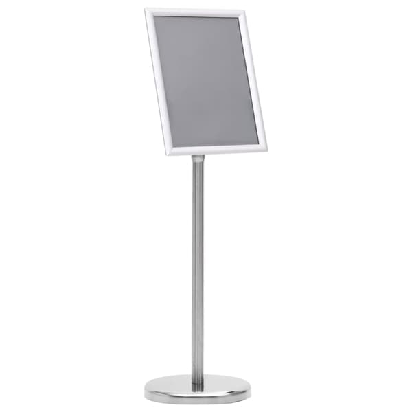 vidaXL Skyltställ A4 silver aluminiumlegering Silver