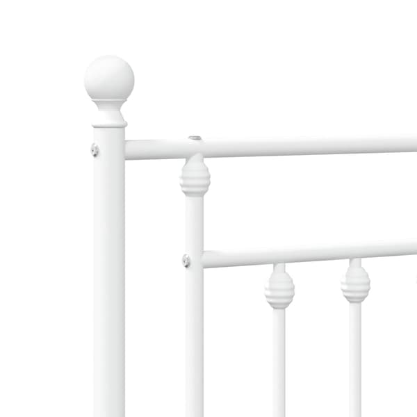 vidaXL Huvudgavel metall vit 107 cm Vit