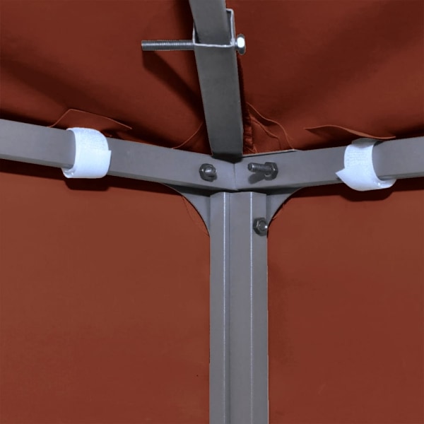 vidaXL Paviljongtak med ventilering 310 g/m² 3x3 m terrakotta Brun