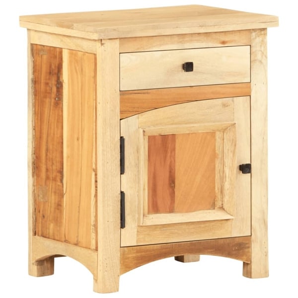 vidaXL Sängbord 40x30x50 cm massivt återvunnet trä multifärg