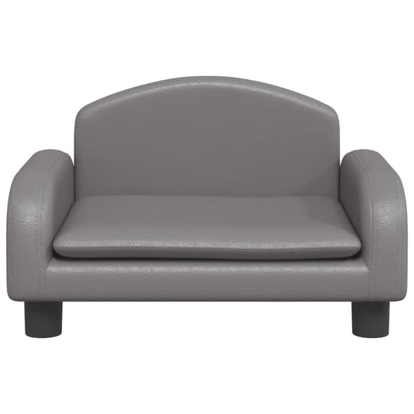 vidaXL Barnsoffa grå 50x40x30 cm konstläder Grå