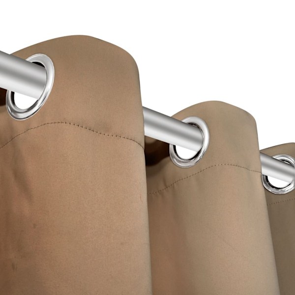 vidaXL 2-pack gräddvita mörkläggningsgardiner med metallringar 135 x 245 cm Creme