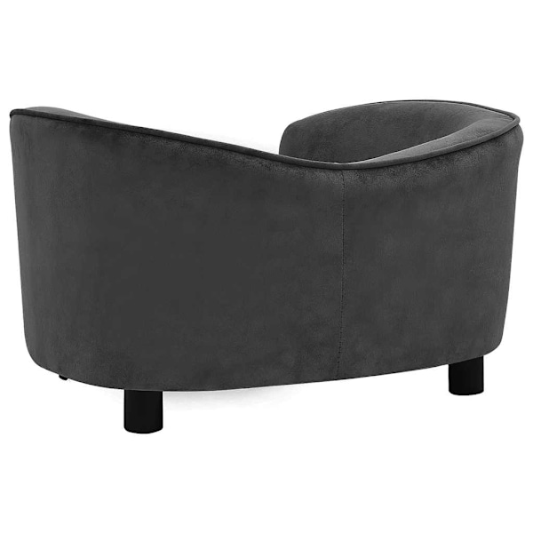 vidaXL Hundsoffa mörkgrå 69x49x40 cm plysch grå