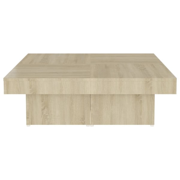 vidaXL Soffbord sonoma-ek 90x90x28 cm konstruerat trä Brun