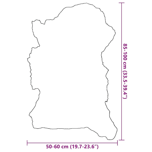 vidaXL Fårskinn flerfärgad (60-70)x(90-100) cm Flerfärgsdesign