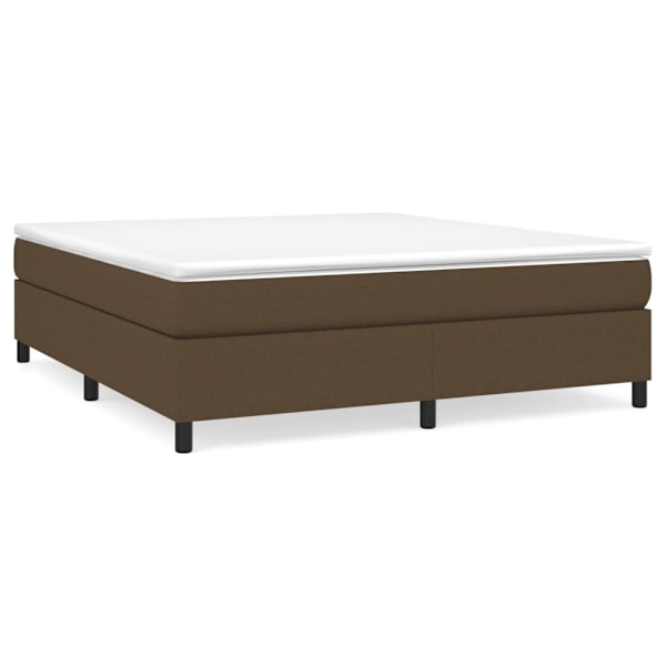 vidaXL Sängram utan madrass mörkbrun 160x200 cm tyg Brun