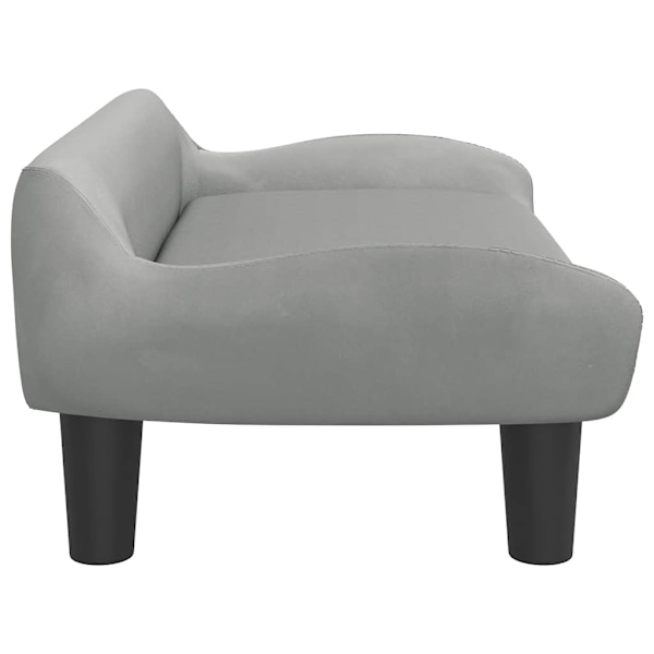 vidaXL Hundbädd ljusgrå 70x40x24 cm sammet Grå