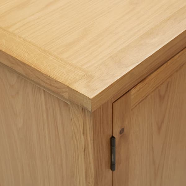vidaXL Skåp 45x32x85 cm massiv ek Brun