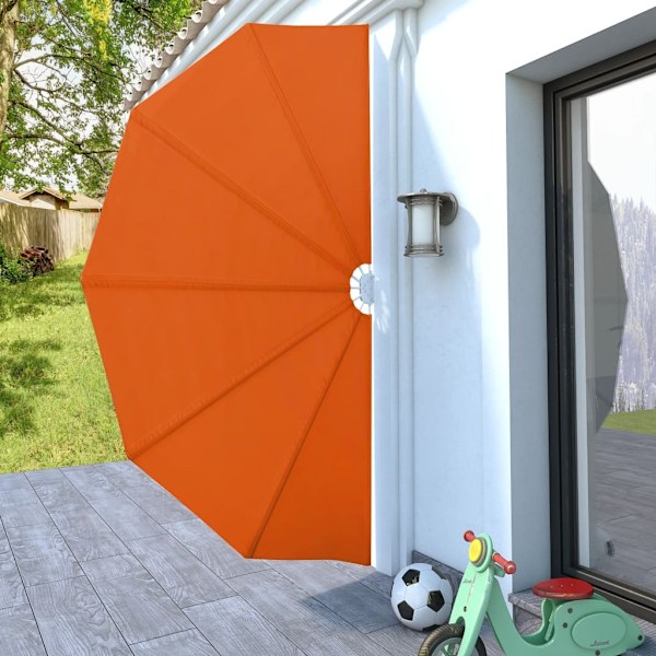 vidaXL Sidomarkis för terrass terrakotta 160 cm Brun