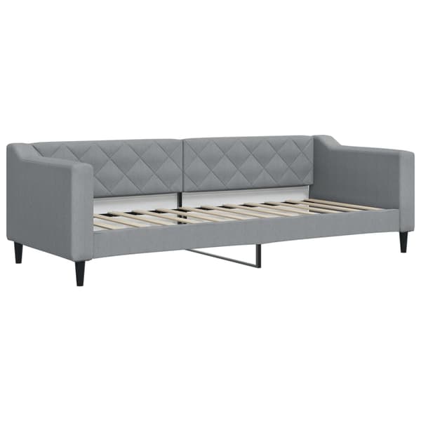 vidaXL Dagbädd utdragbar ljusgrå 80x200 cm tyg Grå