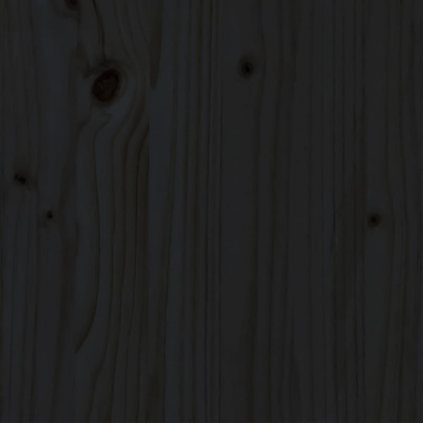 vidaXL Sängram svart massivt trä 200x200 cm Svart