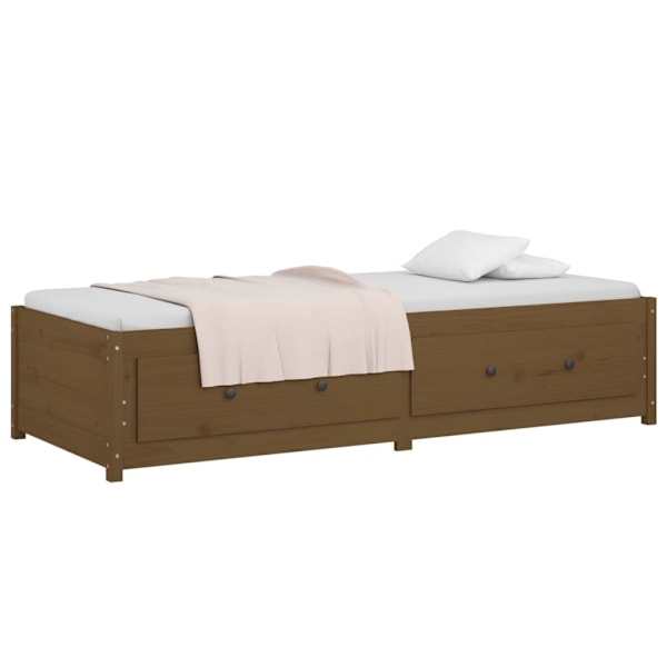 vidaXL Dagbädd 90x190 cm massiv furu honungsbrun Brun