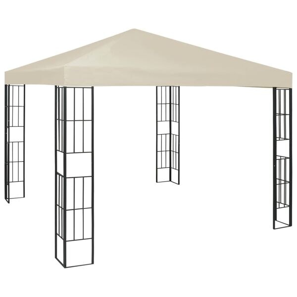vidaXL Paviljong 3x3 m gräddvit Creme