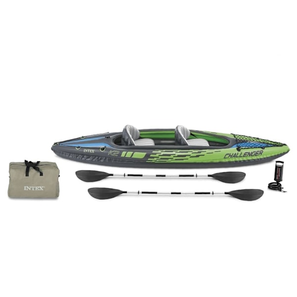 INTEX Uppblåsbar kajak Challenger K2 351x76x38 cm 68306NP Grön