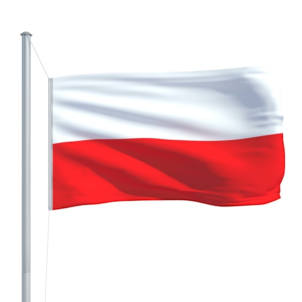 vidaXL Polens flagga 90x150 cm Flerfärgsdesign