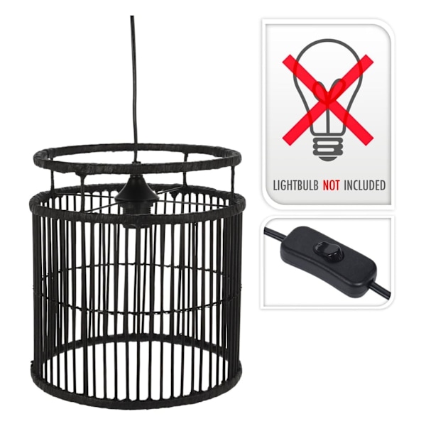 H&S Collection Hängande lampa svart Svart