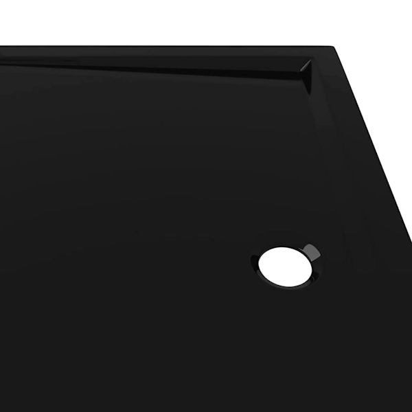 vidaXL Duschkar rektangulärt ABS svart 80x110 cm Svart