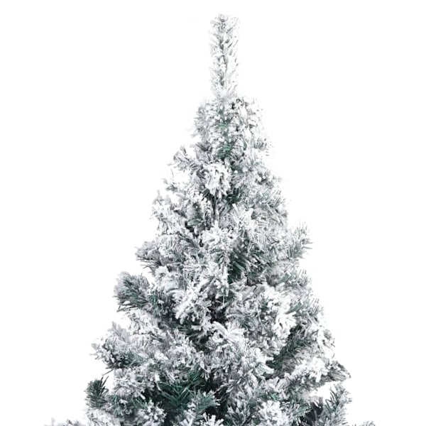 vidaXL Plastgran med snö grön 240 cm PVC Grön