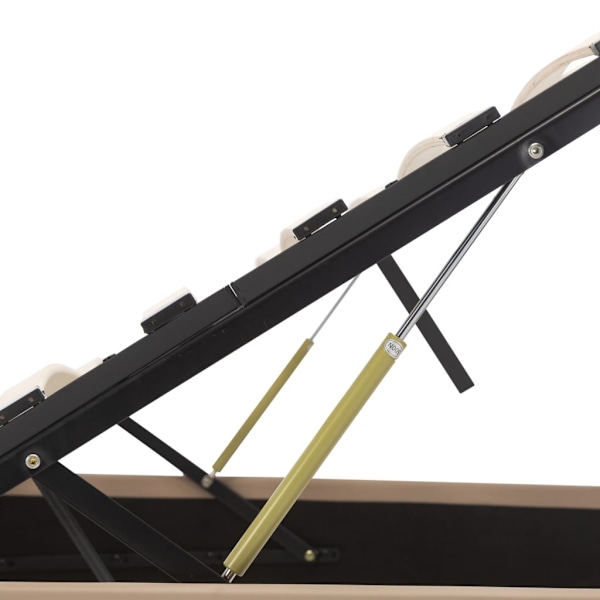 vidaXL Sängram hydraulisk förvaring cappuccino konstläder 180x200 cm Brun