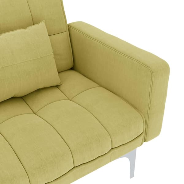 vidaXL Bäddsoffa i tyg grön Grön