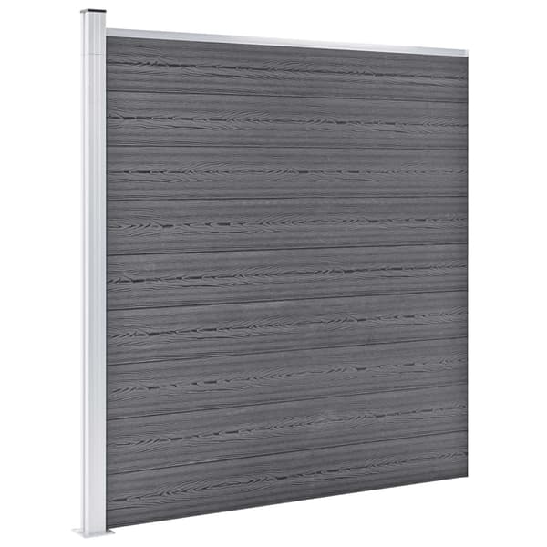 vidaXL Staketpanel WPC 1737x186 cm grå grå