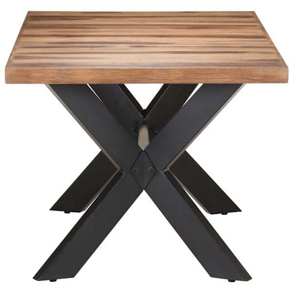 vidaXL Matbord 180x90x75 cm massivt trä med honungsfinish Brun