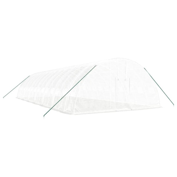 vidaXL Växthus med stålram vit 84 m² 14x6x2,85 m Vit