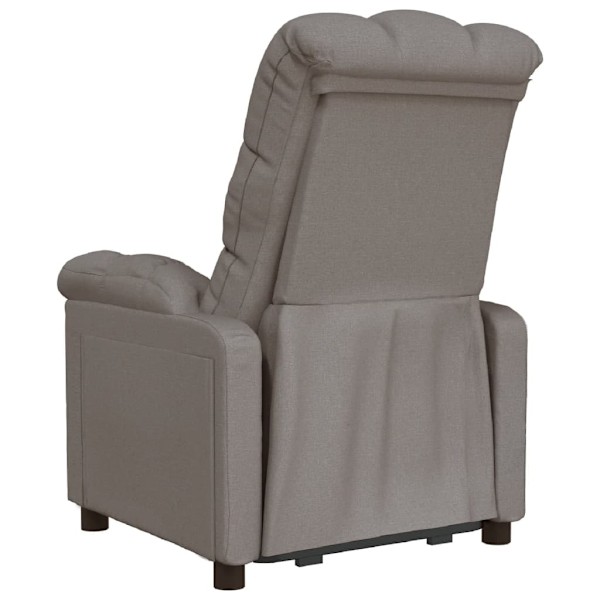vidaXL Reclinerfåtölj taupe tyg Taupe
