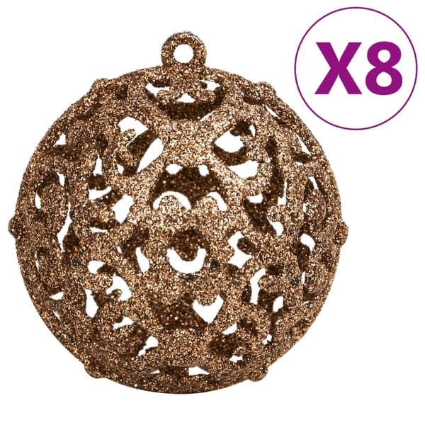 vidaXL Julgranskulor 111 delar roséguld polystyren Guld