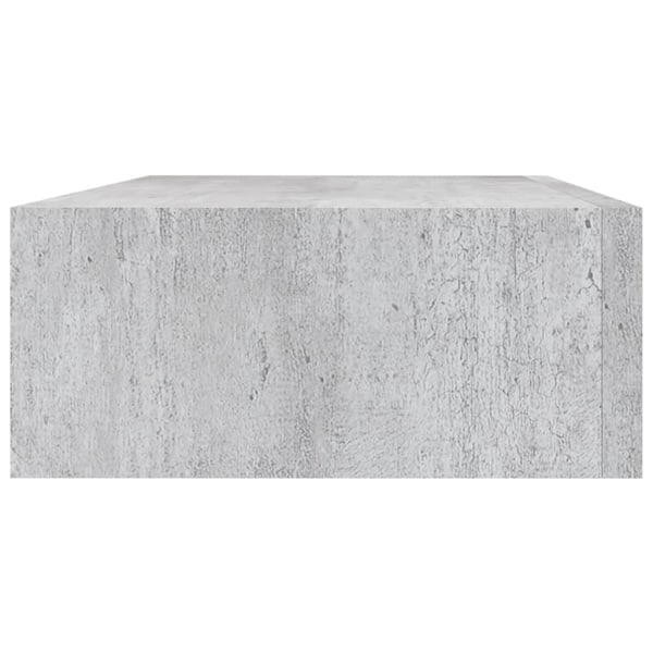 vidaXL Väggmonterad låda betonggrå 40x23,5x10 cm MDF grå