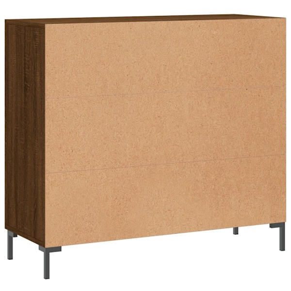 vidaXL Skänk brun ek 90x34x80 cm konstruerat trä Brun