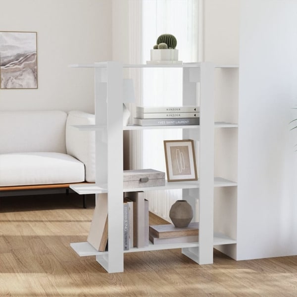 vidaXL Bokhylla/Rumsavdelare vit 100x30x123,5 cm Vit