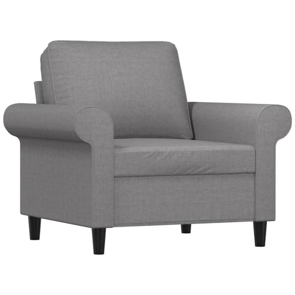 vidaXL Fåtölj ljusgrå 60 cm tyg Grå