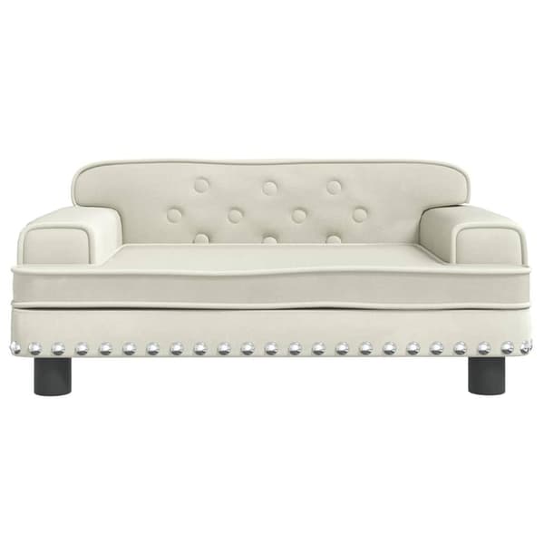 vidaXL Hundbädd gräddvit 70x45x30 cm sammet Kräm