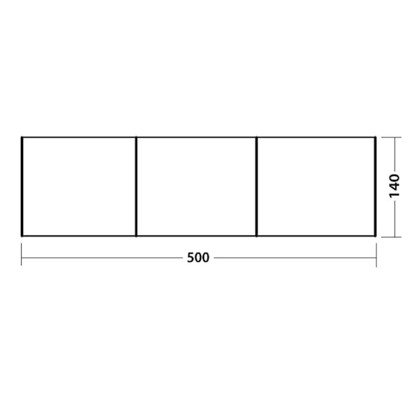 Easy Camp Vindskydd 500x140 cm grå grå