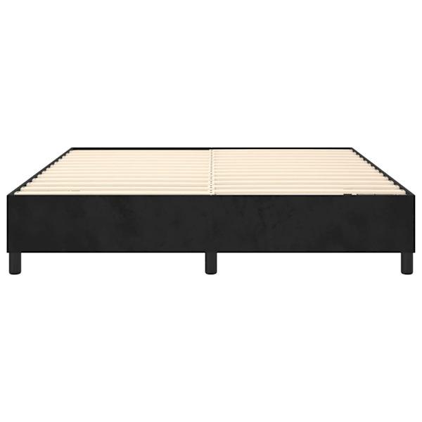 vidaXL Sängram utan madrass svart 200x200 cm sammet Svart